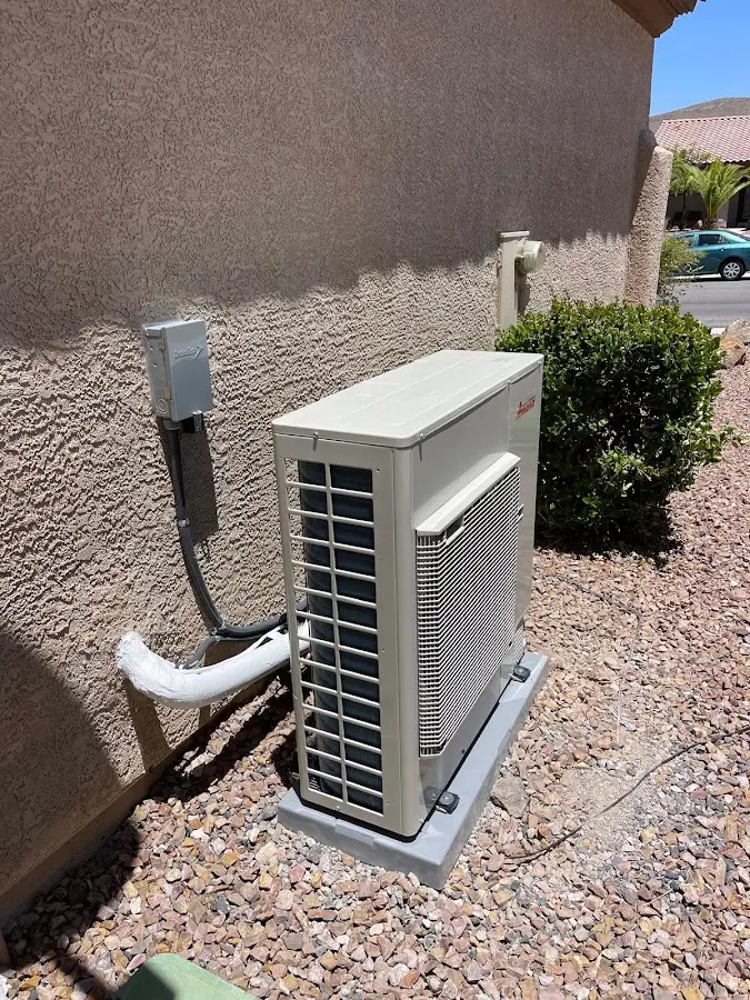 Residential air conditioning condenser unit in Rockton